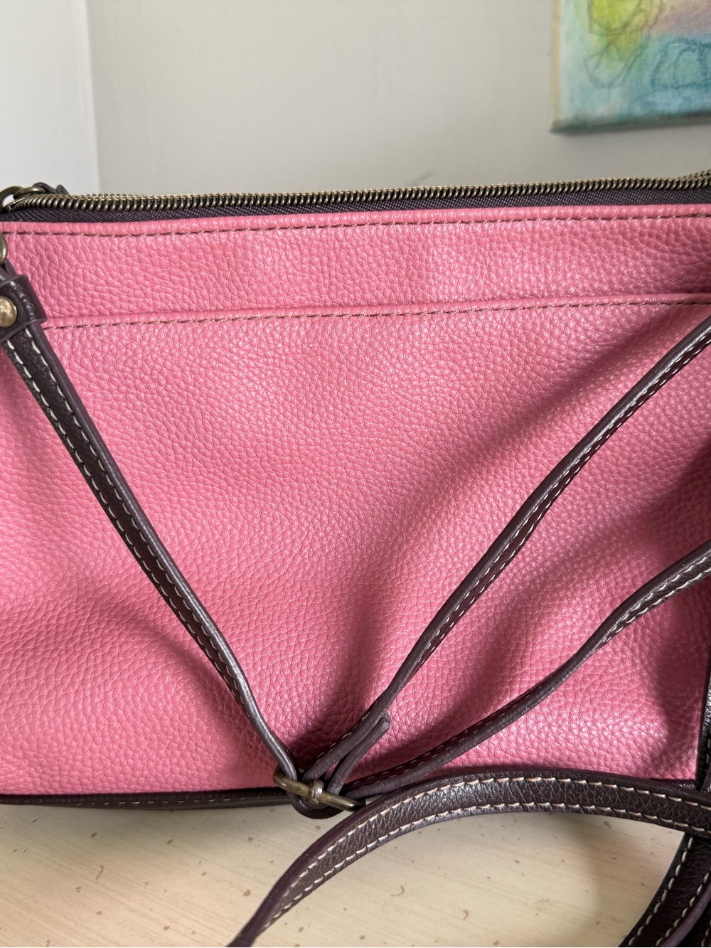 CHALA Pink Flamingo Deluxe Crossbody Bag Vegan Leather Whimsical Purse - Picture 8 of 10